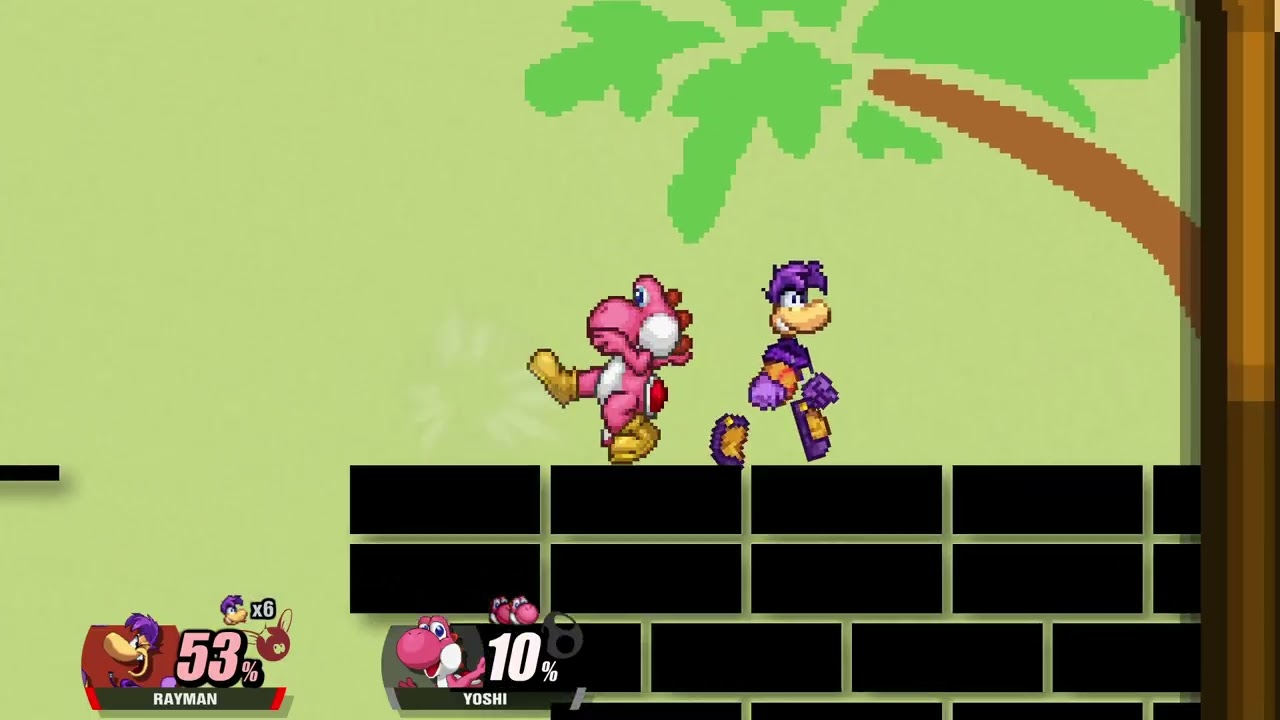 Super Smash Flash 2 Rayman Versus Yoshi