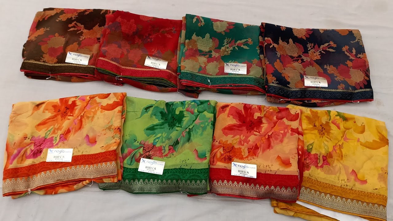 new saree collection2022# fency digital flower print sarees#daily wear#