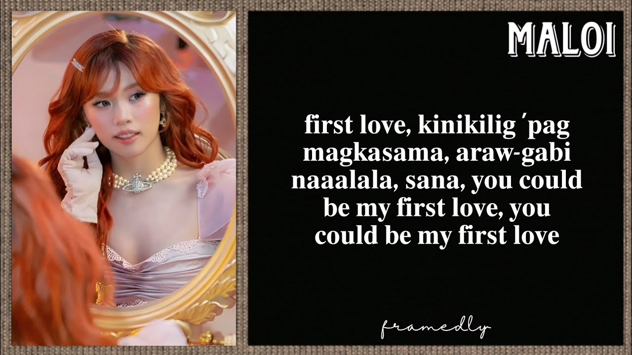 BINI - First Luv Lyrics (Framed)