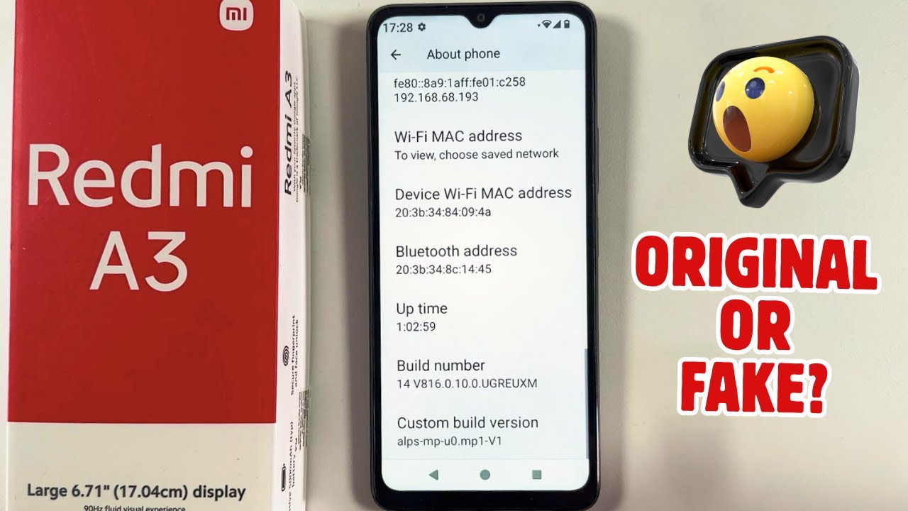 How To Confirm if Xiaomi Redmi A3 Is Original or Fake