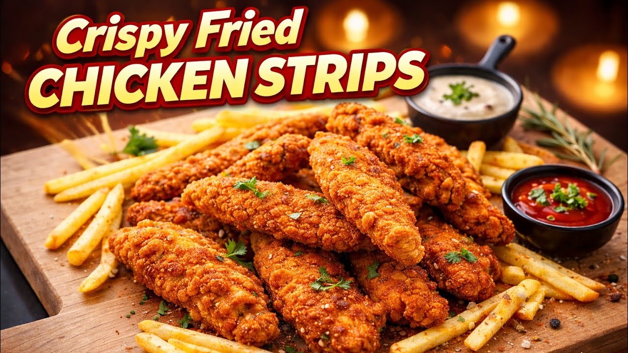 Crispy Fried Chicken Strips/Tenders  at Home | Easy & Juicy Recipe | Must Try