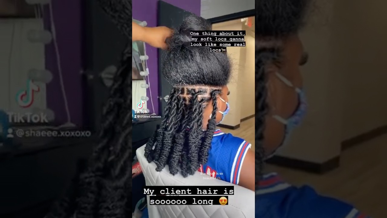 Soft locs made her hair grow so healthy 💜 follow my IG-@iam.shaestyles #softlocstyles