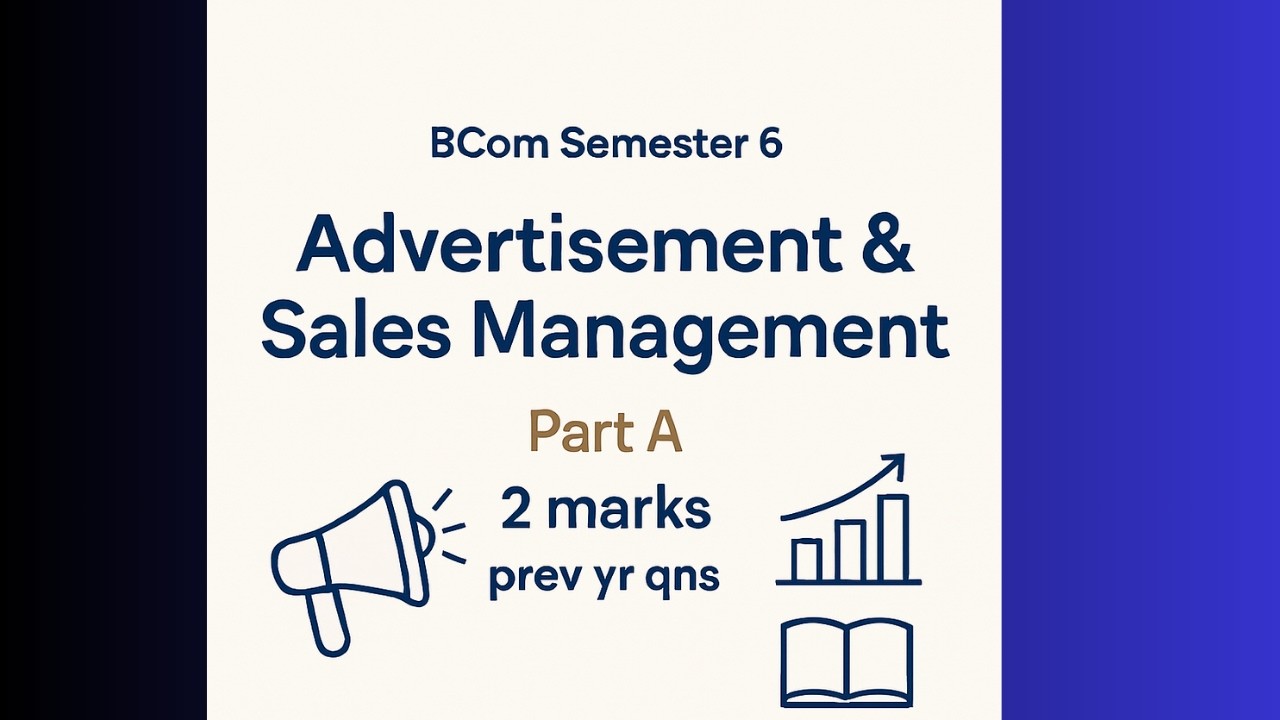 BCom Sem 6 MGU Advertisement and Sales Management/March 2020/Part A/ 2 Marks#BCom#MGU#BComSem6