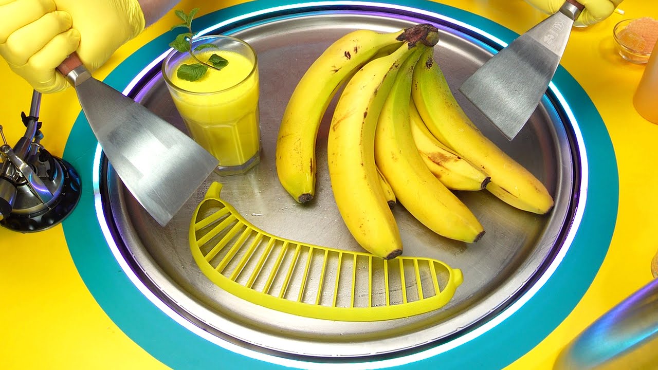 Yellow Ice Cream Rolls | ASMR 🎧