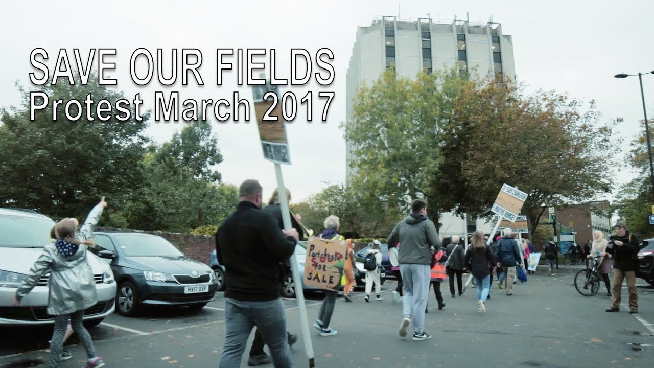 SAVE OUR FIELDS Protest March - Portchester to Fareham 2017