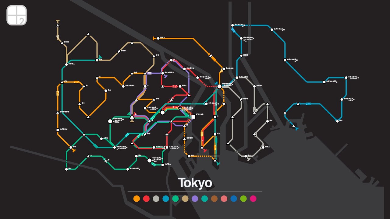 Mini Metro Community Maps: Tokyo Mega Metro (Normal Mode)