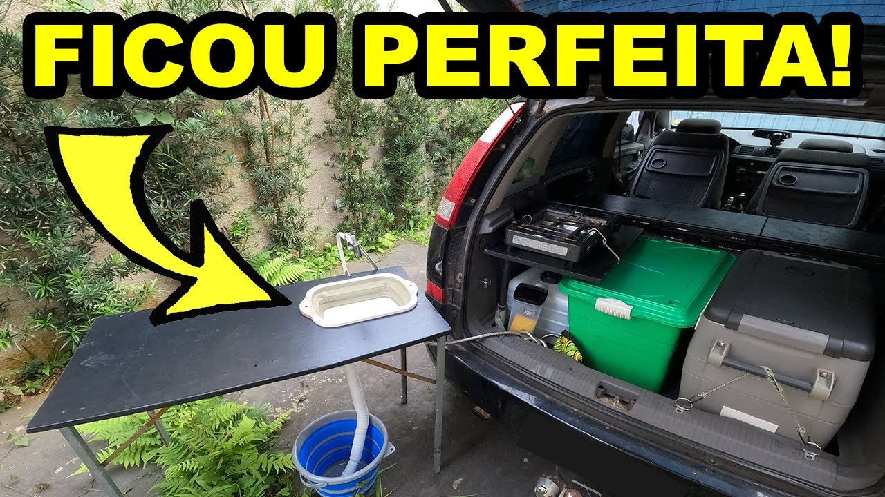MESA com PIA para MINI MOTORHOME | Cozinha no MINI MOTORHOME