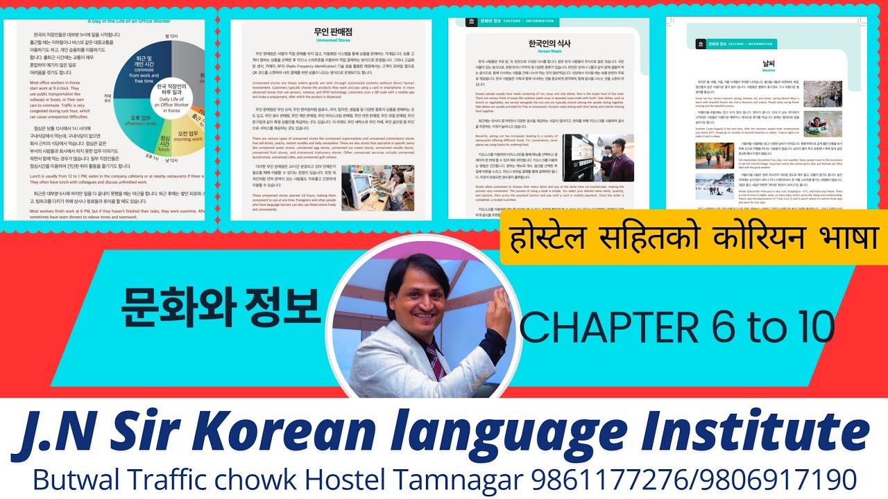 EPS NEW BOOK CHAPTER 6 -10 문화와 정보 WITH JN SIR KOREAN LANGUAGE INSTITUTE BUTWAL 9861177276/9806917190
