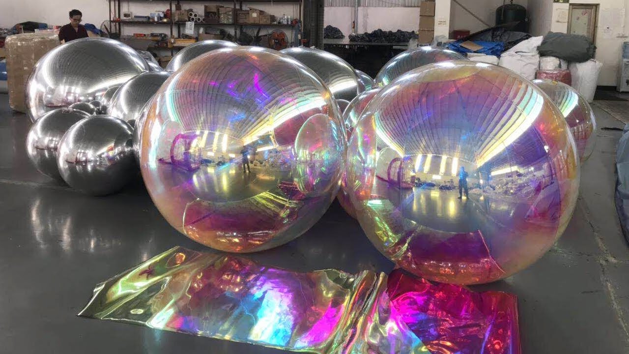 GUTEFUN various sizes inflatable mirror ball /chrome spheres / iridescent giant balls for decoration
