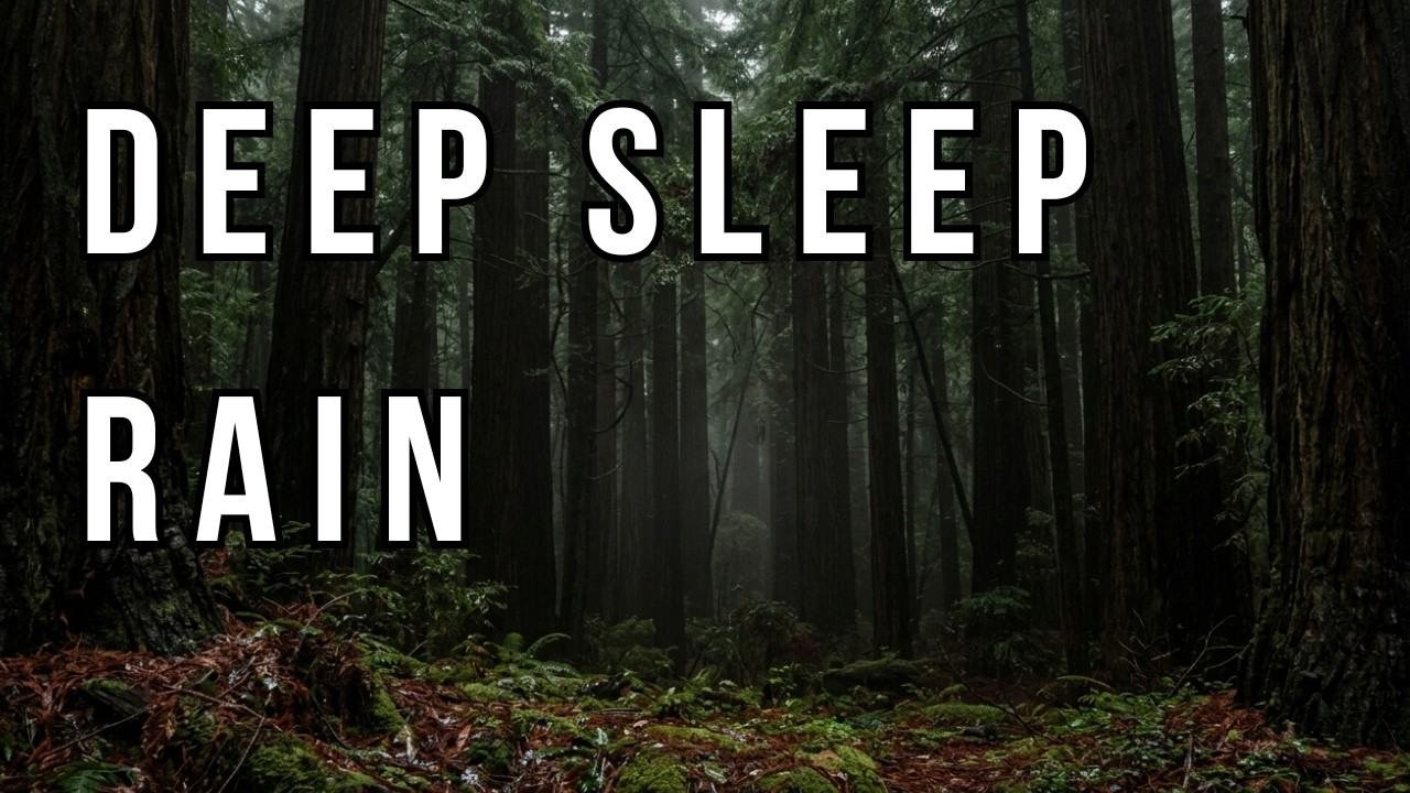 Rain Sounds for Deep Sleep 🌧️ Dark Forest Rain | No Thunder | White Noise