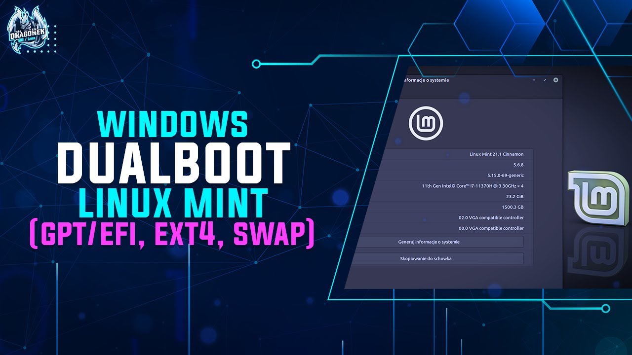 DualBoot - Linux Mint obok Windowsa (GPT/EFI, EXT4, Swap)