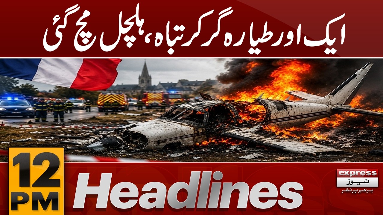France Plane Crash Leaves 11 Dead  | Global Crude Oil Prices | 12 pm Headlines | Pakistan news