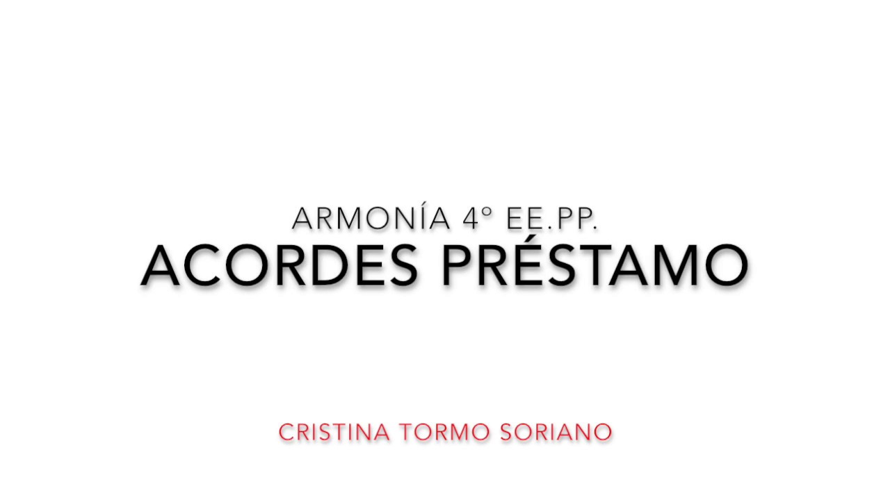Acordes préstamo. Intercambio modal. Armonía (flipped classroom)