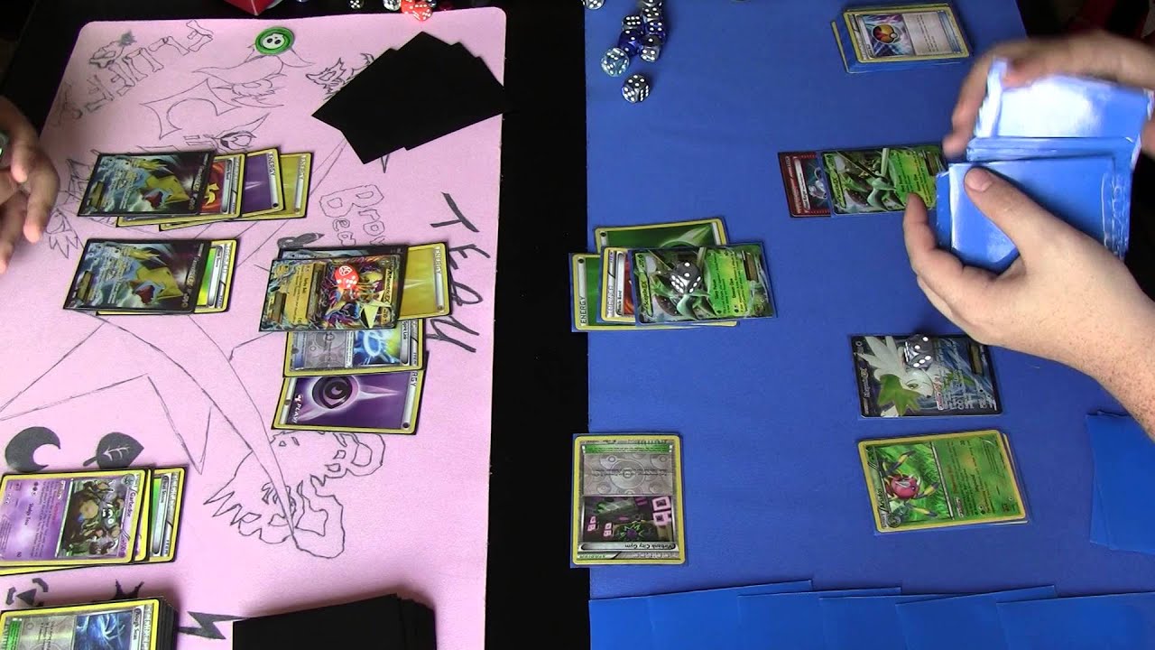 Pokemon TCG - M Manectric/Tool Drop vs. Sceptile/Ariados! (MLG Airhorn!)
