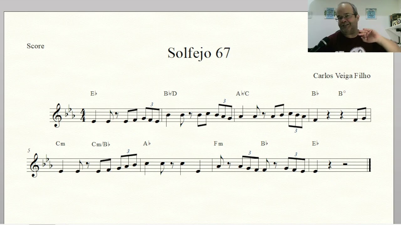 Solfejo 67 para praticar - Tercinas de colcheias