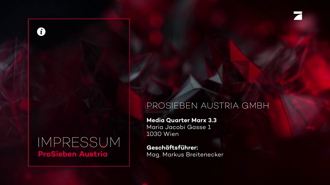 Prosieben Austria Impressum HD 50p