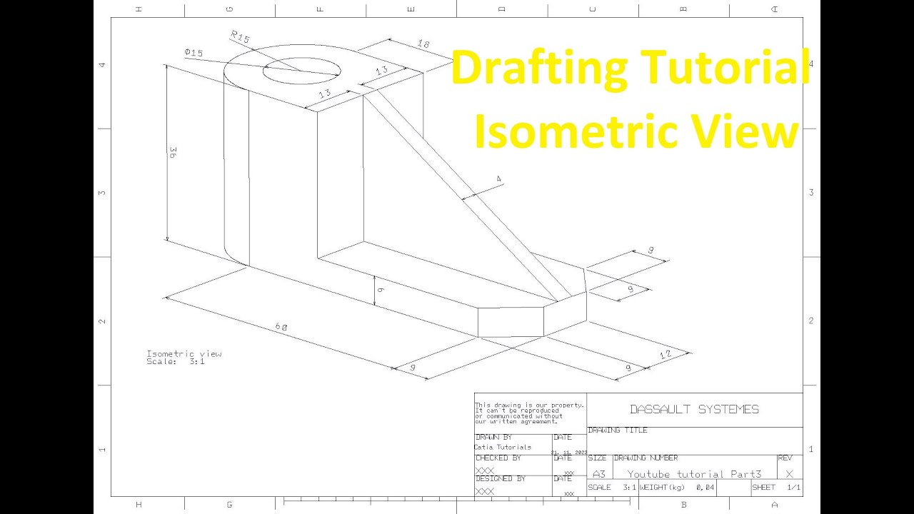 CATIA Drafting Isometric View Tutorial for Beginners