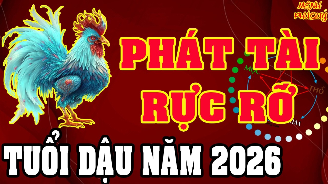 TỬ VI TUỔI DẬU NĂM 2026: TIỀN VÀO NHƯ NƯỚC - PHÁT TÀI RỰC RỠ