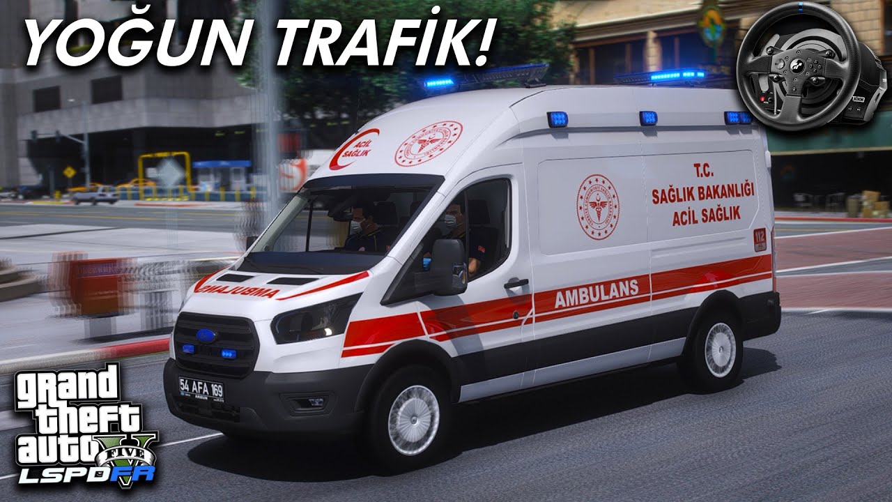 YOĞUN TRAFİK ! - T300 RS - GTA 5 112 AMBULANS MODU - LSPDFR