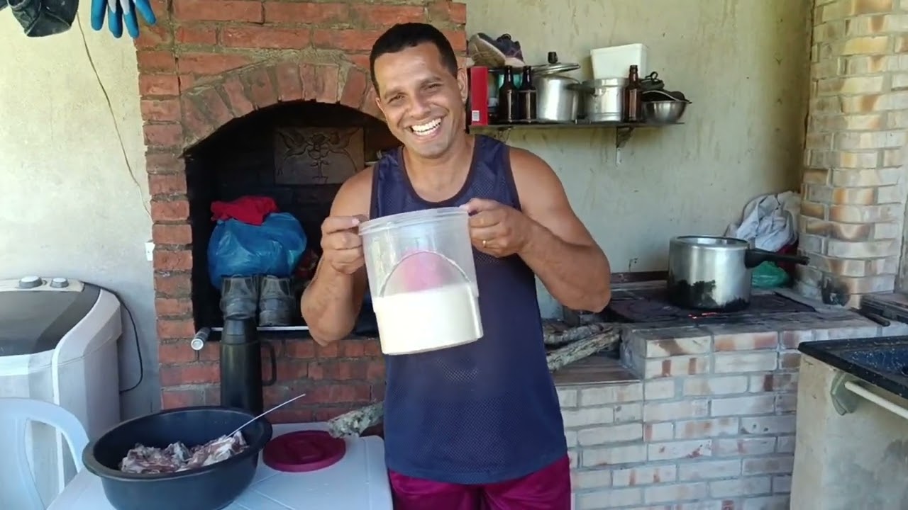 Pernil de porco no fogão a lenha