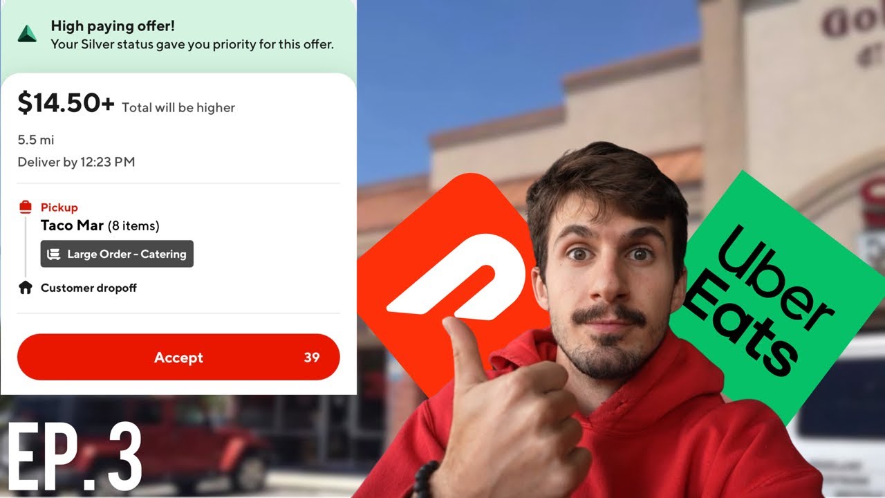 DoorDash Vs. Uber Eats (First CATERING ORDER) | Battle To $1000 - Episode 3