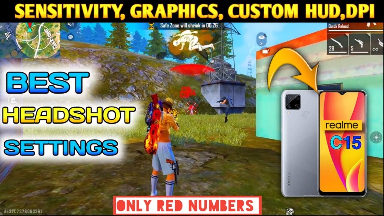REALME C15 FREE FIRE BEST HEADSHOT SETTINGS || REALME C15 BEST DPI SETTINGS || BEST DPI FOR HEADSHOT