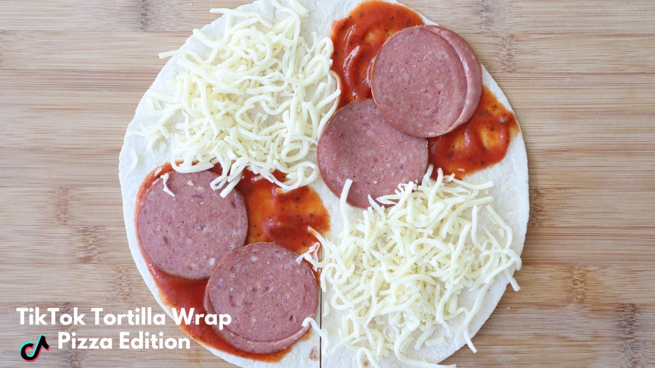 TIKTOK TORTILLA WRAP HACK | PIZZA EDITION 🍕| EASY PIZZA WRAP RECIPE
