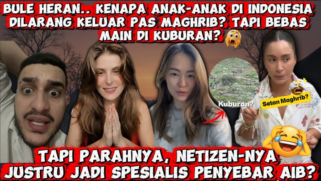 Bule Heran! Kenapa Anak-anak di INDONESIA Dilarang Keluar Pas Maghrib? 😱 #reaksibule