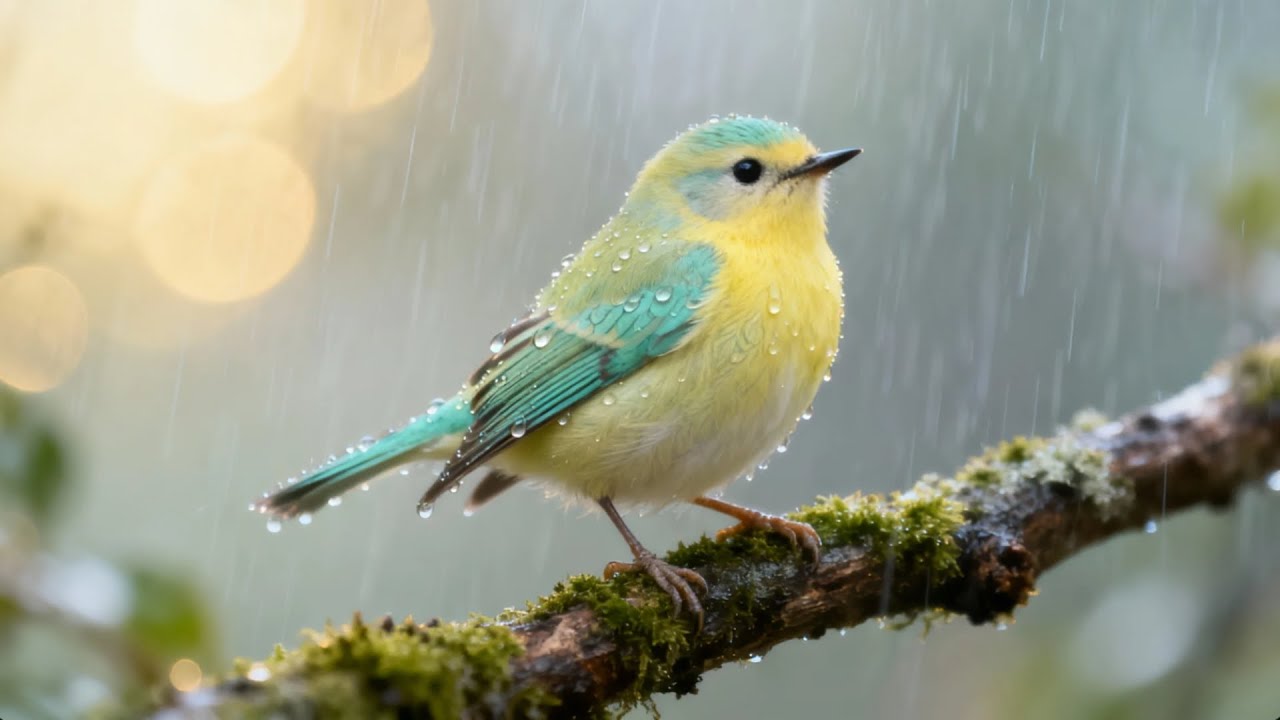 Rain in Forest with Birds Singing | Peaceful Nature Ambience for Deep Sleep