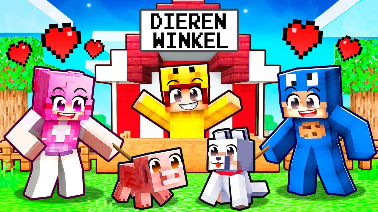 Ik OPEN Een DIERENWINKEL! (Minecraft Survival)