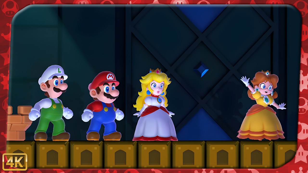 Super Mario Bros. Wonder ⁴ᴷ World 4: Sunbaked Desert (All Wonder Seeds & 10-flower coins) 4-Player