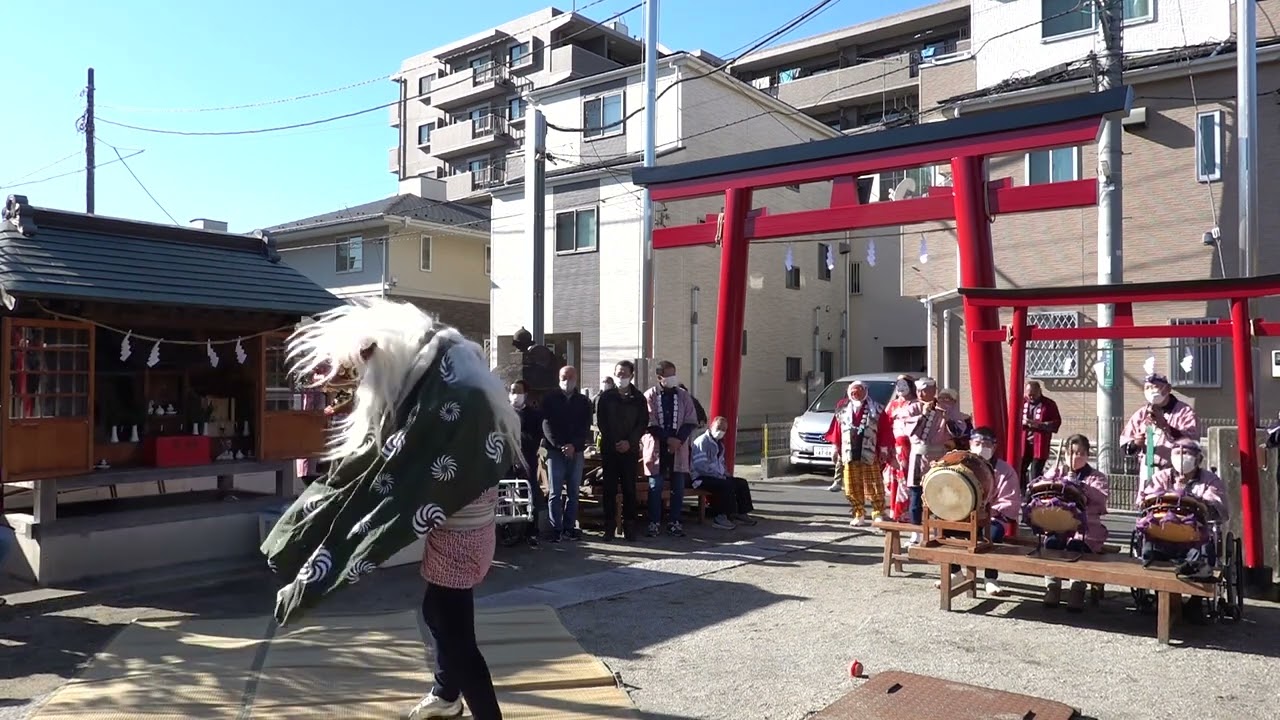 【御嶽社団子くれ】お囃子・踊り奉納 20221210