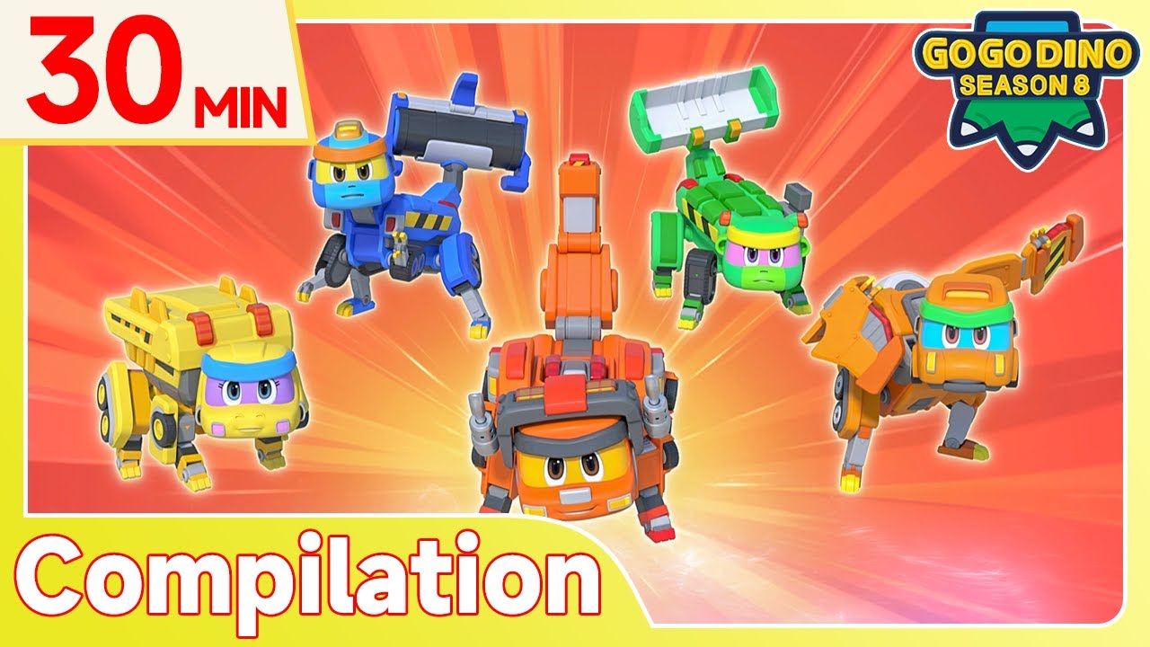 ⭐️GOGODINO S8⭐️ EP10-12 | 30 MIN Compilation 4 | Dinosaurs Town | Kids Cartoon | Super Power