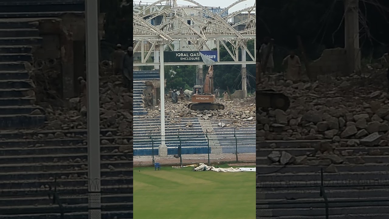construction work undergoing in national stadium Karachi #cricket #karachi #nationalstadiumkarachi