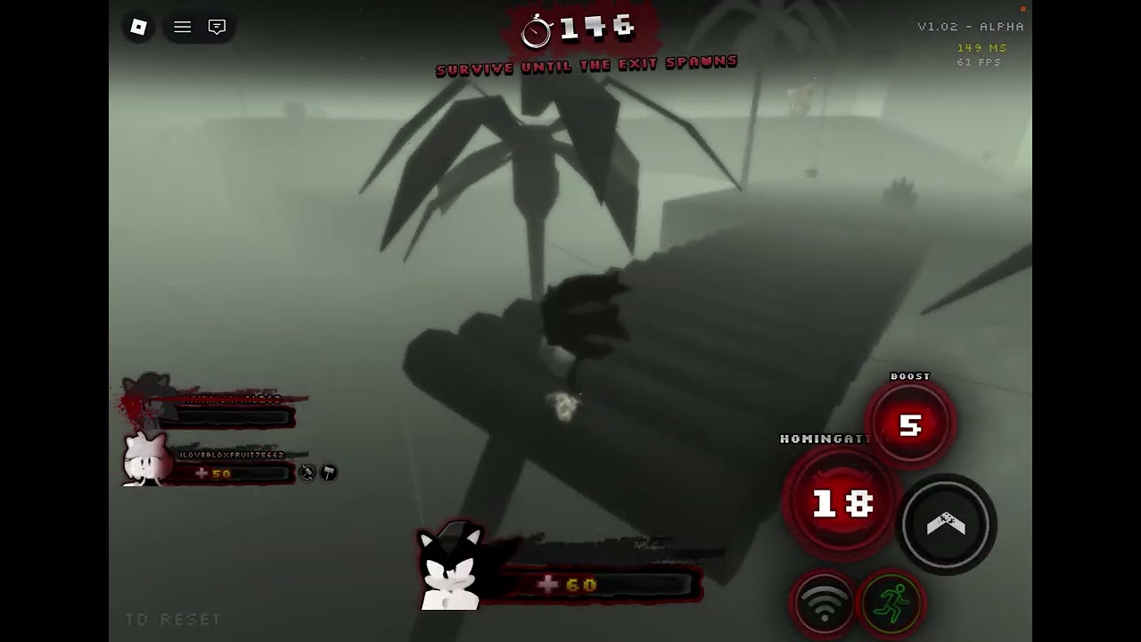 SHADOW gameplay:the disaster reset#roblox #sonicexe 
