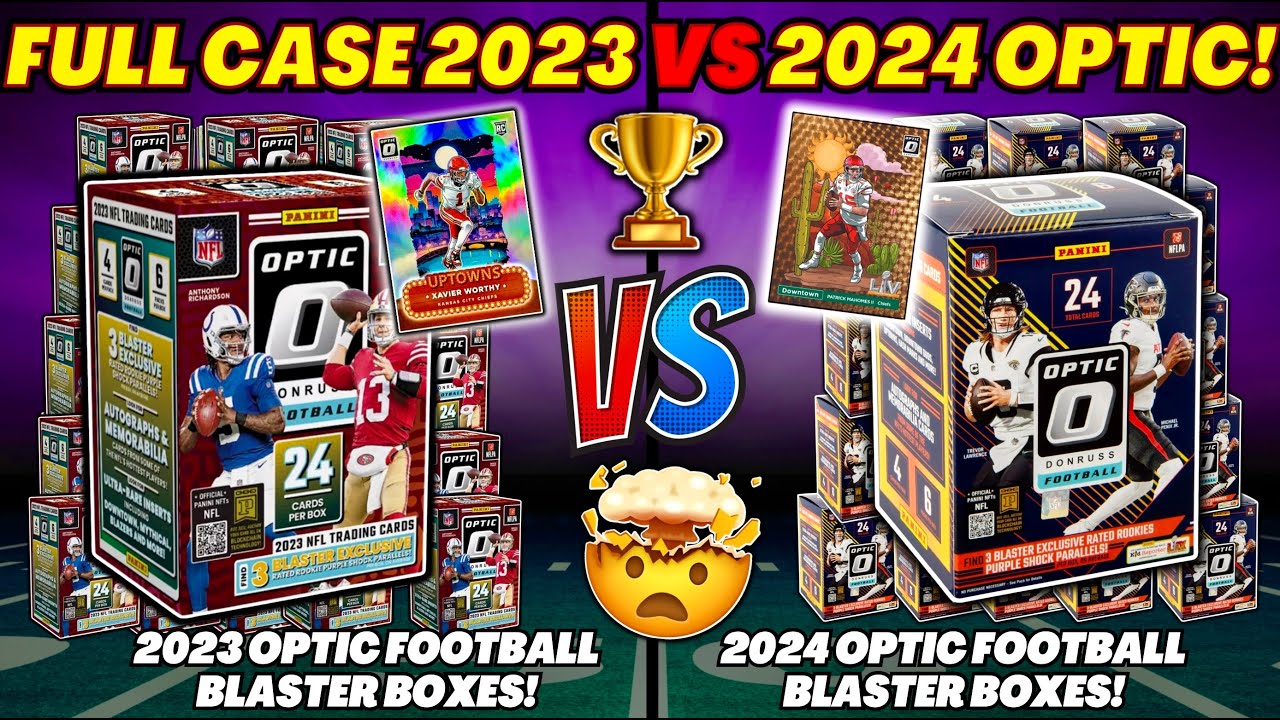 *SEALED CASE PRODUCT BATTLE!🚨 2023 & 2024 OPTIC FOOTBALL BLASTER BOX CASE BATTLE!🏈