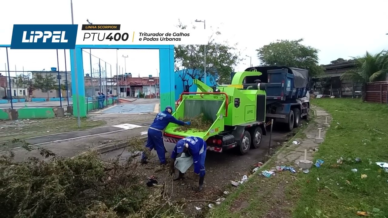 #PTU400 Triturador de galhos de até 40cm de diâmetro