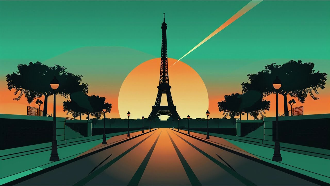 Sunset in Paris: A Walk by the Eiffel Tower | Relaxing Ambient