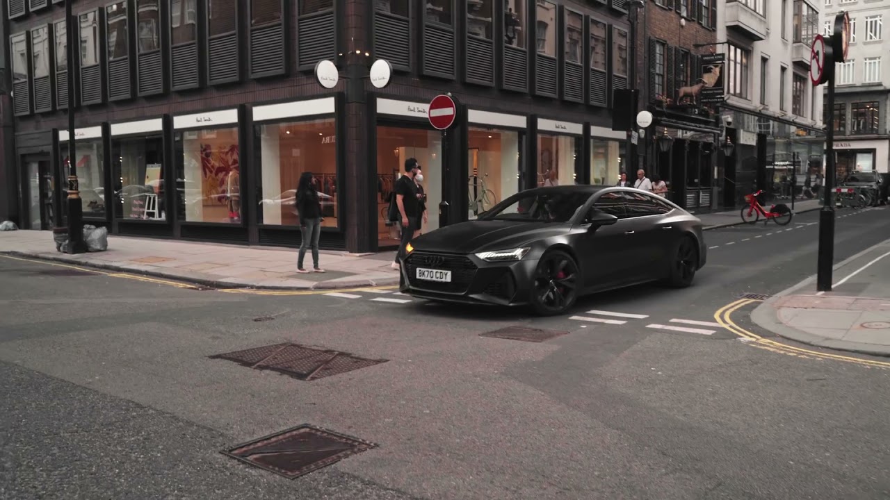 *LOUD* STRAIGHT PIPED 800+ HP Murdered 2021 RS7 Terrorizes LONDON! Pops, bangs and accelerations!