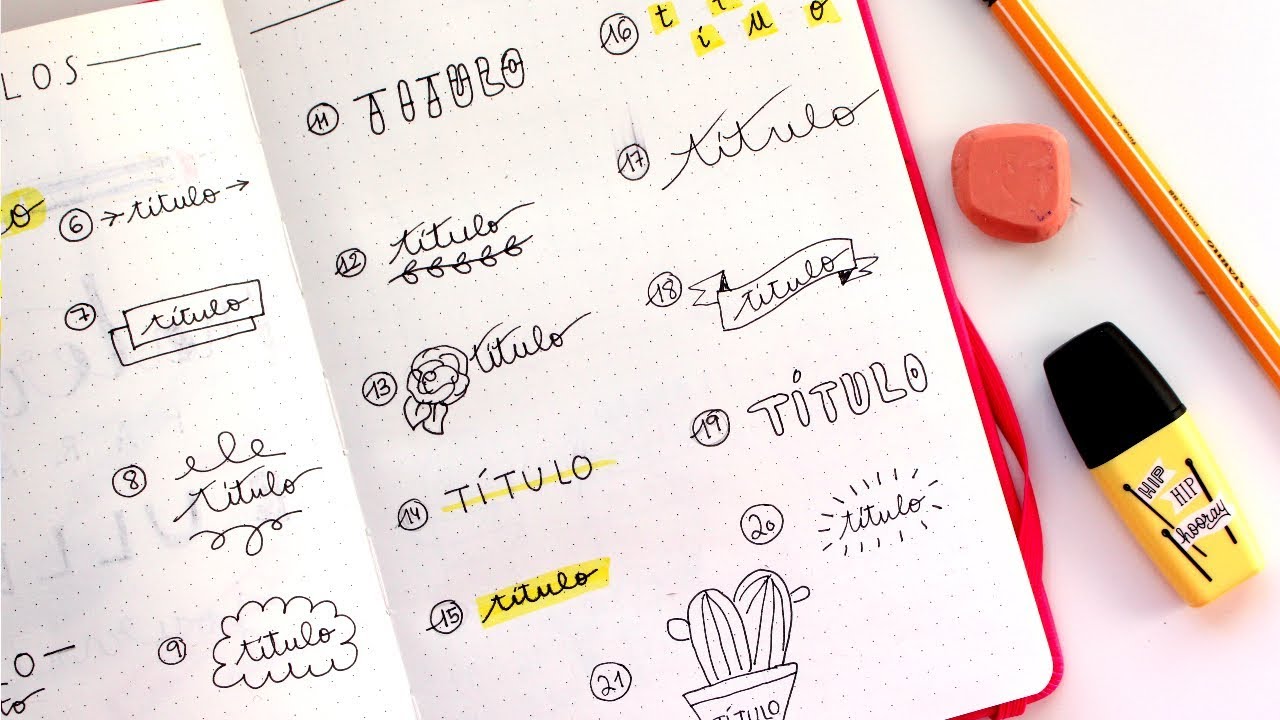C&oacute;mo hacer t&iacute;tulos y banners en tu Bullet Journal 😍📘 con Materialescolar.es