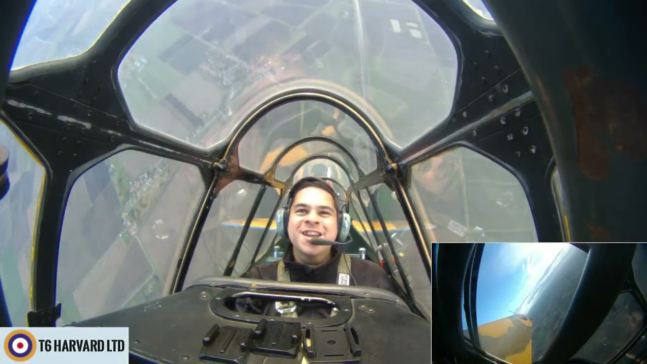 Cockpit footage inside the T-6 Harvard ( Wacky Wabbit ) with Warbird Experiences. 2025