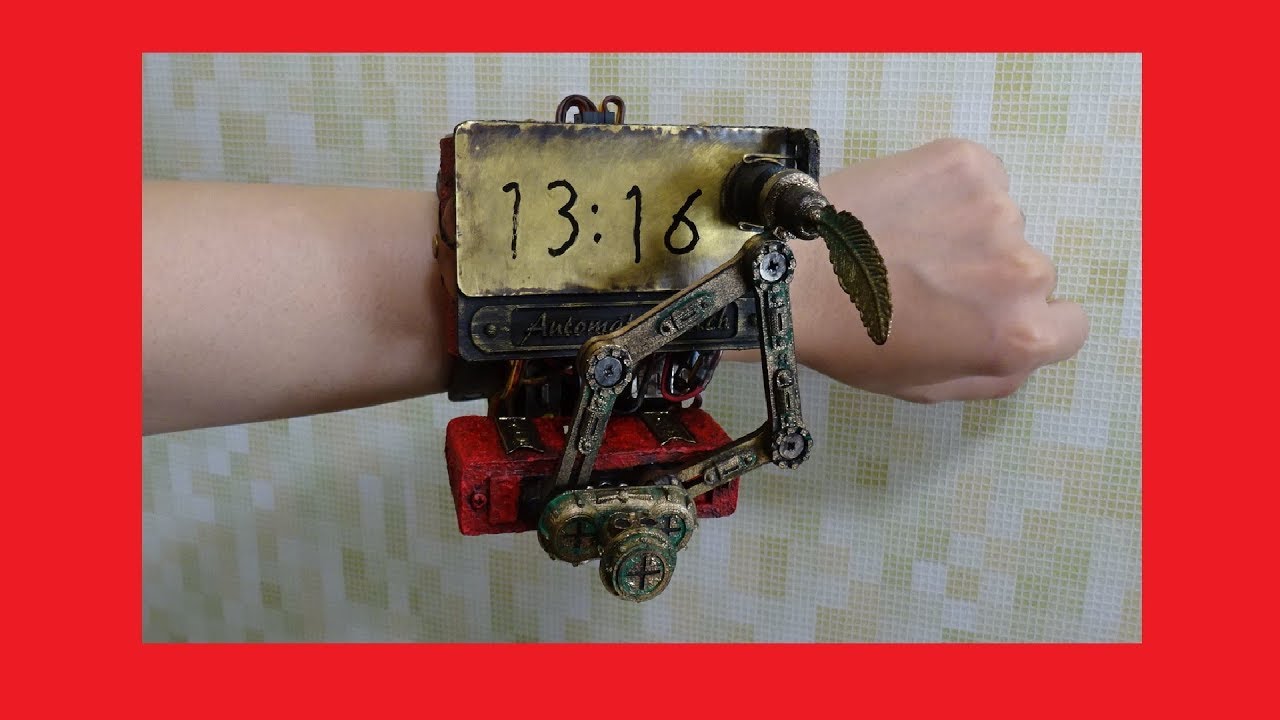 【DIY】【オートマタ】時間を自動筆記する腕時計を作ったった【スチームパンク】 Steampunk Plotclock