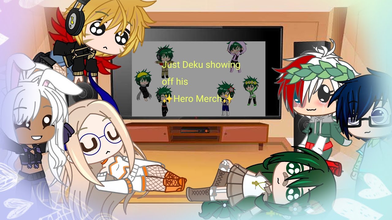 Part of Class 1A & Pro heroes react to ✨Dekus hero merch✨ (Original)
