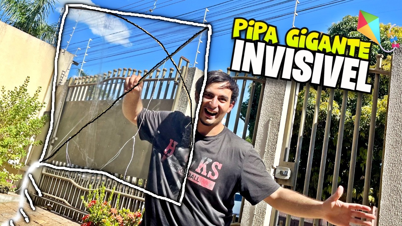 Fiz a PIPA GIGANTE INVISIVEL MAIS LOUCA DO MUNDO😯🪁