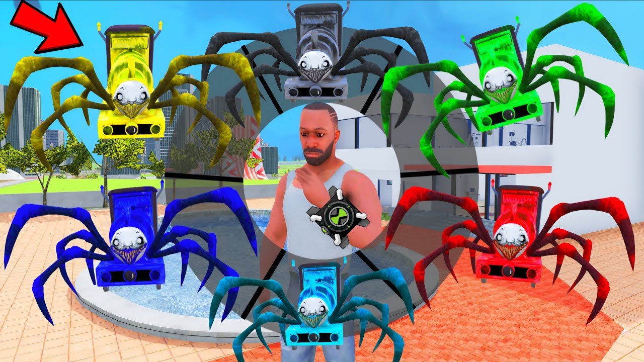 Playing As A Every CARTOON AVENGERS SUPERHERO CHOO CHOO CHARLES  in INDIAN BIKE DRIVING 3D #8