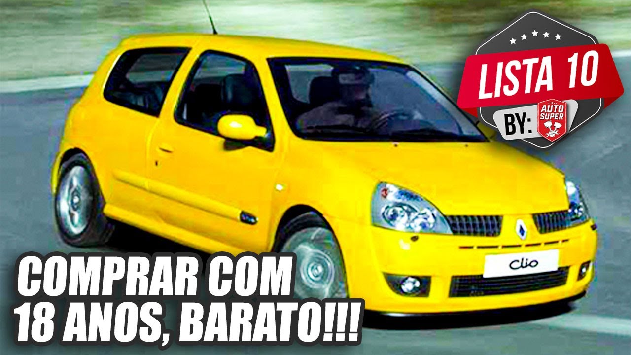 10 CARROS BARATOS PARA VOCÊ COMPRAR COM 18 ANOS