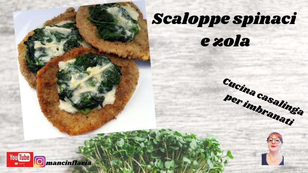 Scaloppe con spinaci e zola#scaloppe#ricettefacili#USCITEILIKE