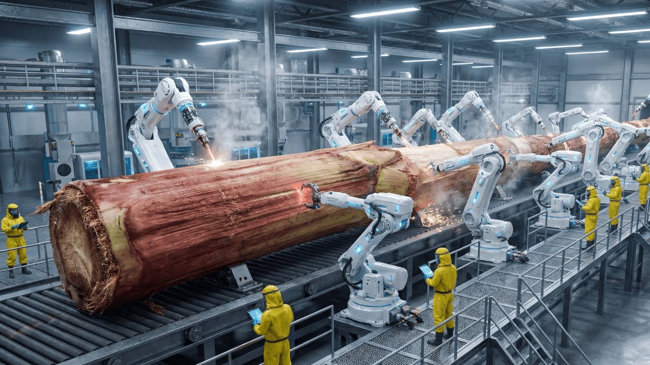 Inside the High-Tech Banana Stem Factory of the Future: Full Process (White Gold)