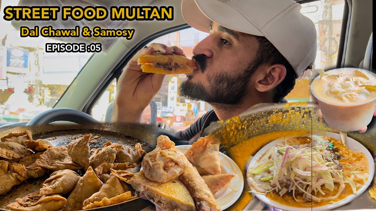 Pakistani food street in Multan | Dal Chawal | Samosy | Faluda | Food Vlog