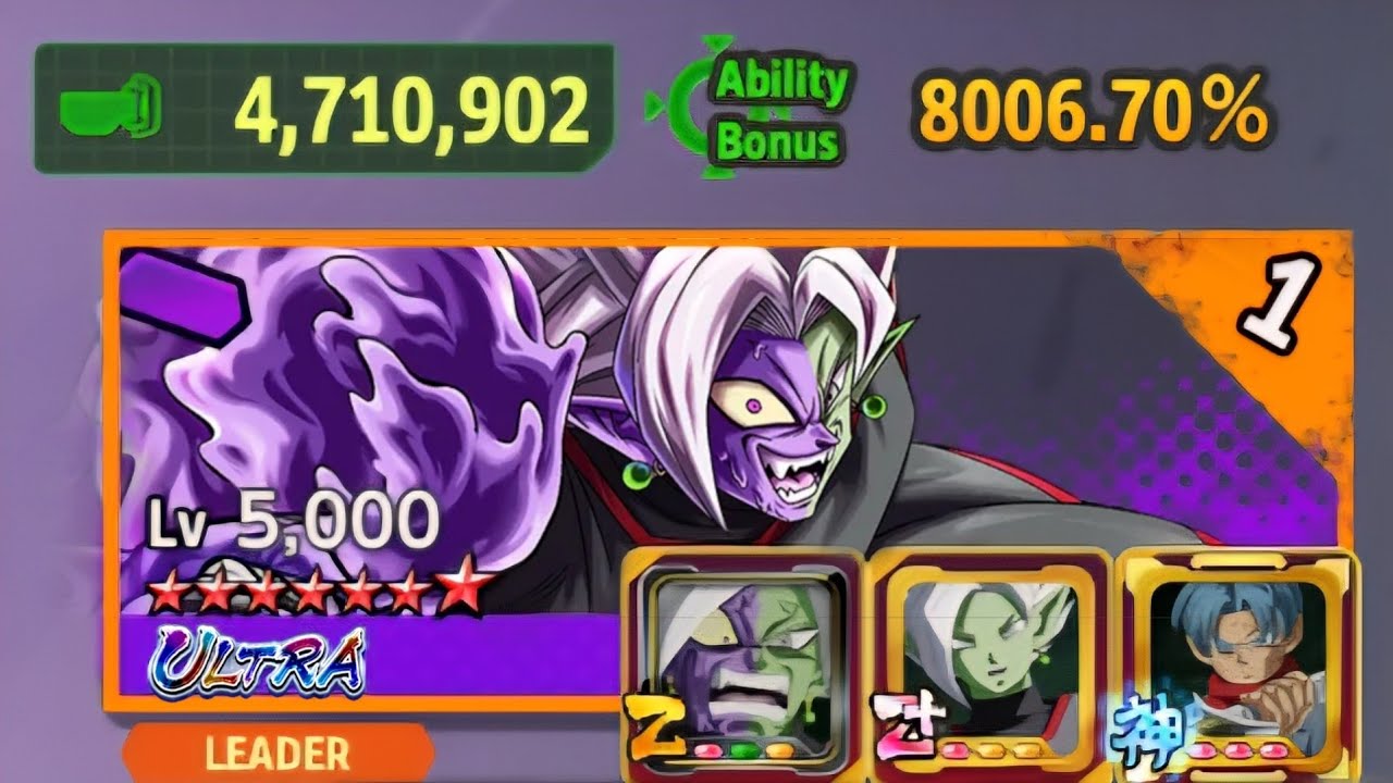 Over 8000% Ability Bonus ULTRA Zamasu !!!